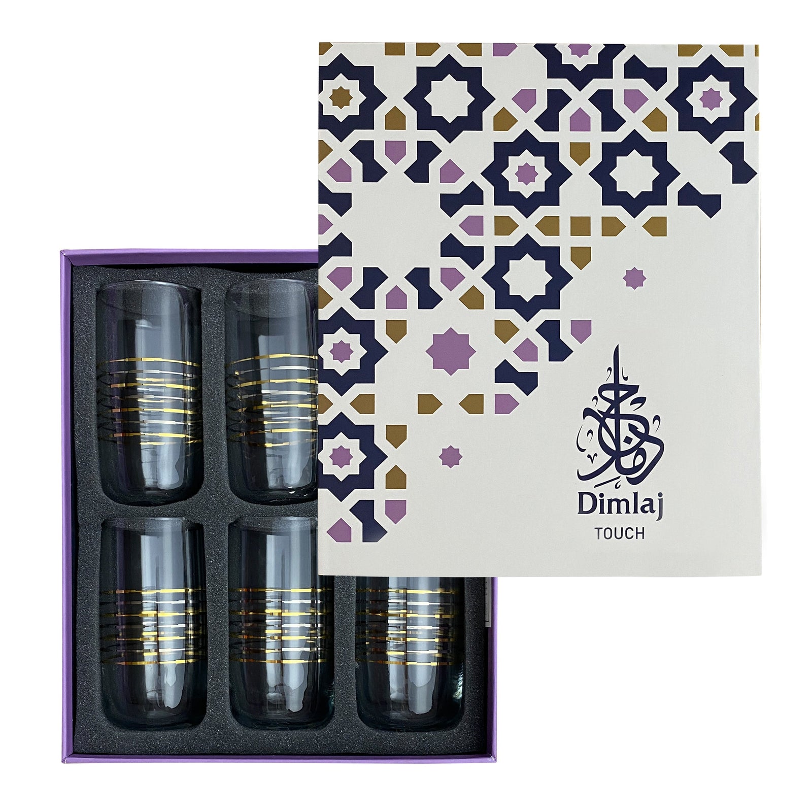 Dimlaj Touch Twin Set of 6 Pcs Long Tumblers Gold - Premium  from Dimlaj Touch - Just $135! 
