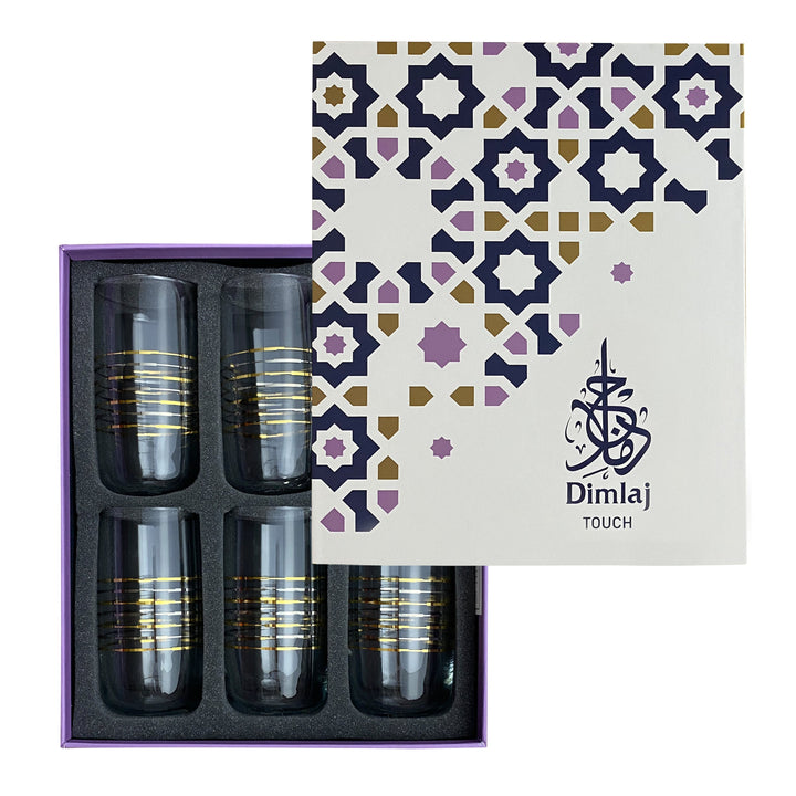 Dimlaj Touch Twin Set of 6 Pcs Long Tumblers Gold - Premium  from Dimlaj Touch - Just $200! 