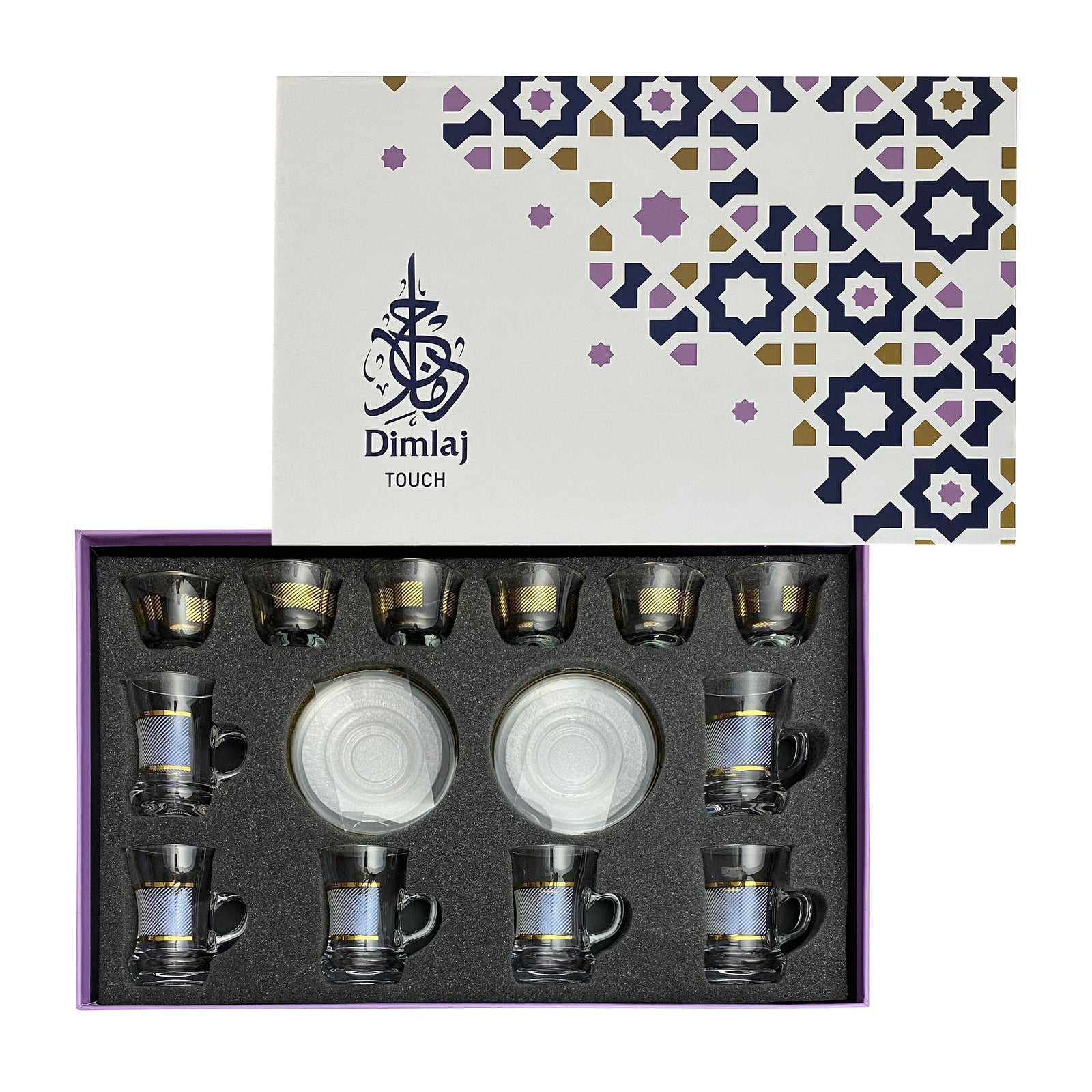 Dimlaj Touch Nirvana Set of 18 Pcs Assorted Drinkware Gold - Premium  from Dimlaj Touch - Just $175! 