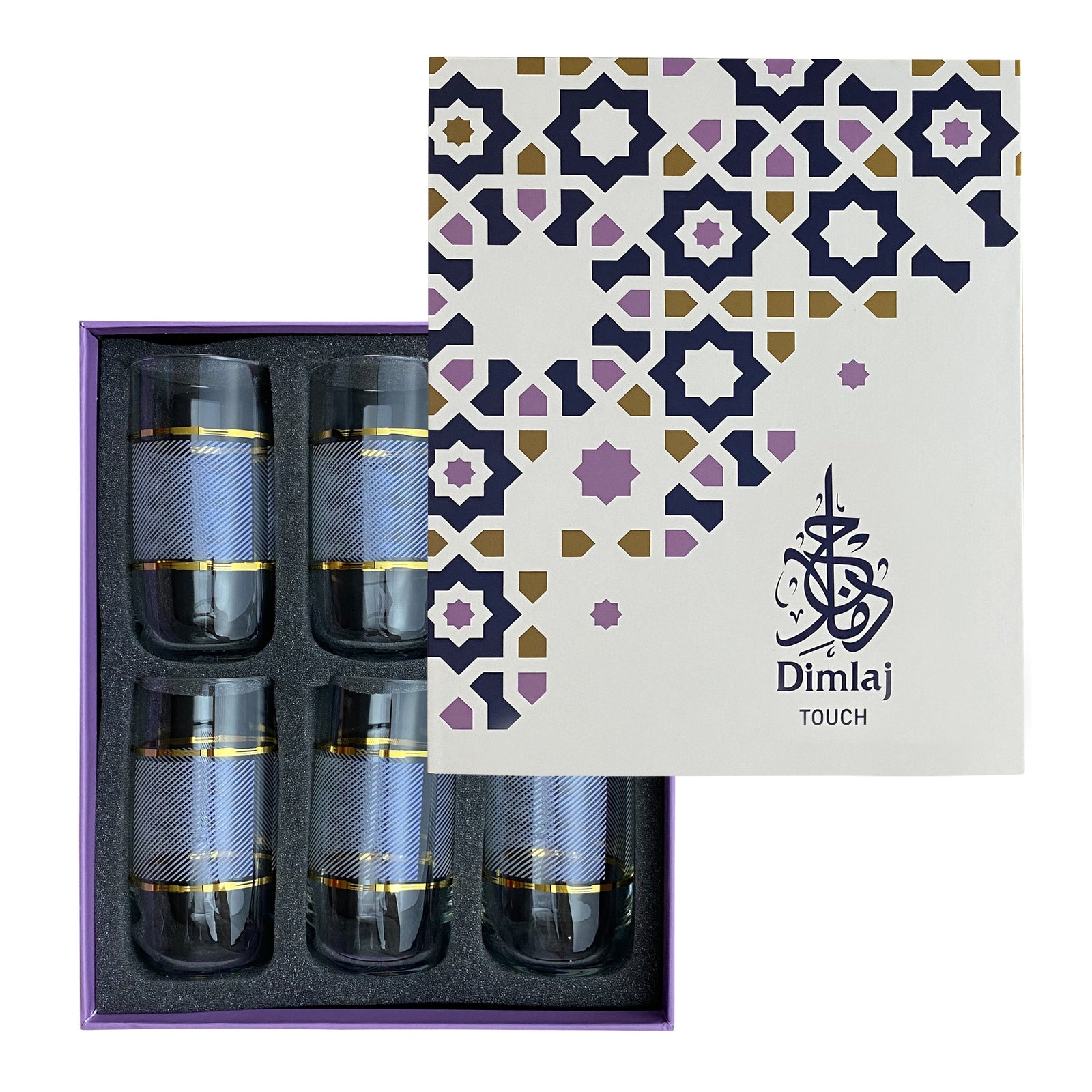 Dimlaj Touch Nirvana Set of 6 Pcs Long Tumblers Gold - Premium  from Dimlaj Touch - Just $135! 