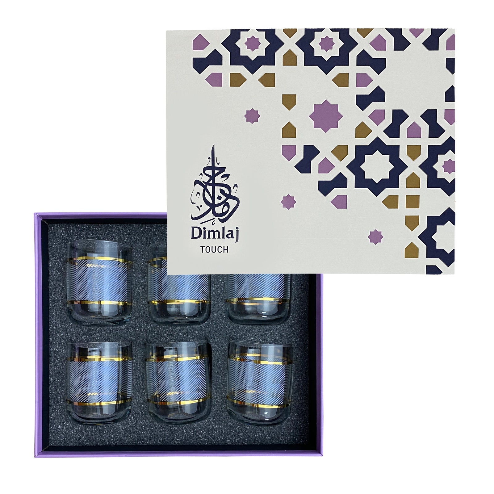 Dimlaj Touch Nirvana Set of 6 Pcs Short Tumblers Gold - Premium  from Dimlaj Touch - Just $135! 