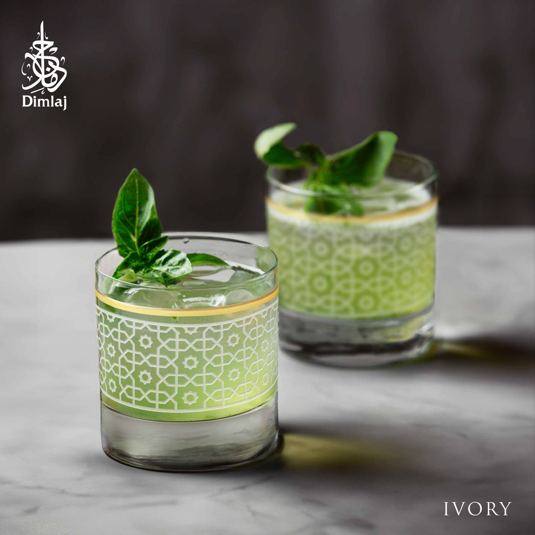 Dimlaj Ivory Set of 6 Pcs Short Tumblers (Gold) - Premium Tumblers from Ivory By Dimlaj - Just $395! 