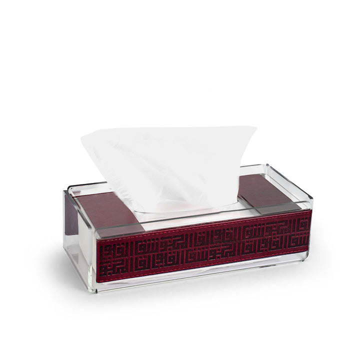 Dimlaj Shafa Acrylic Tissue Box Holder Maroon - Premium  from Shafa By Dimlaj - Just $275! 