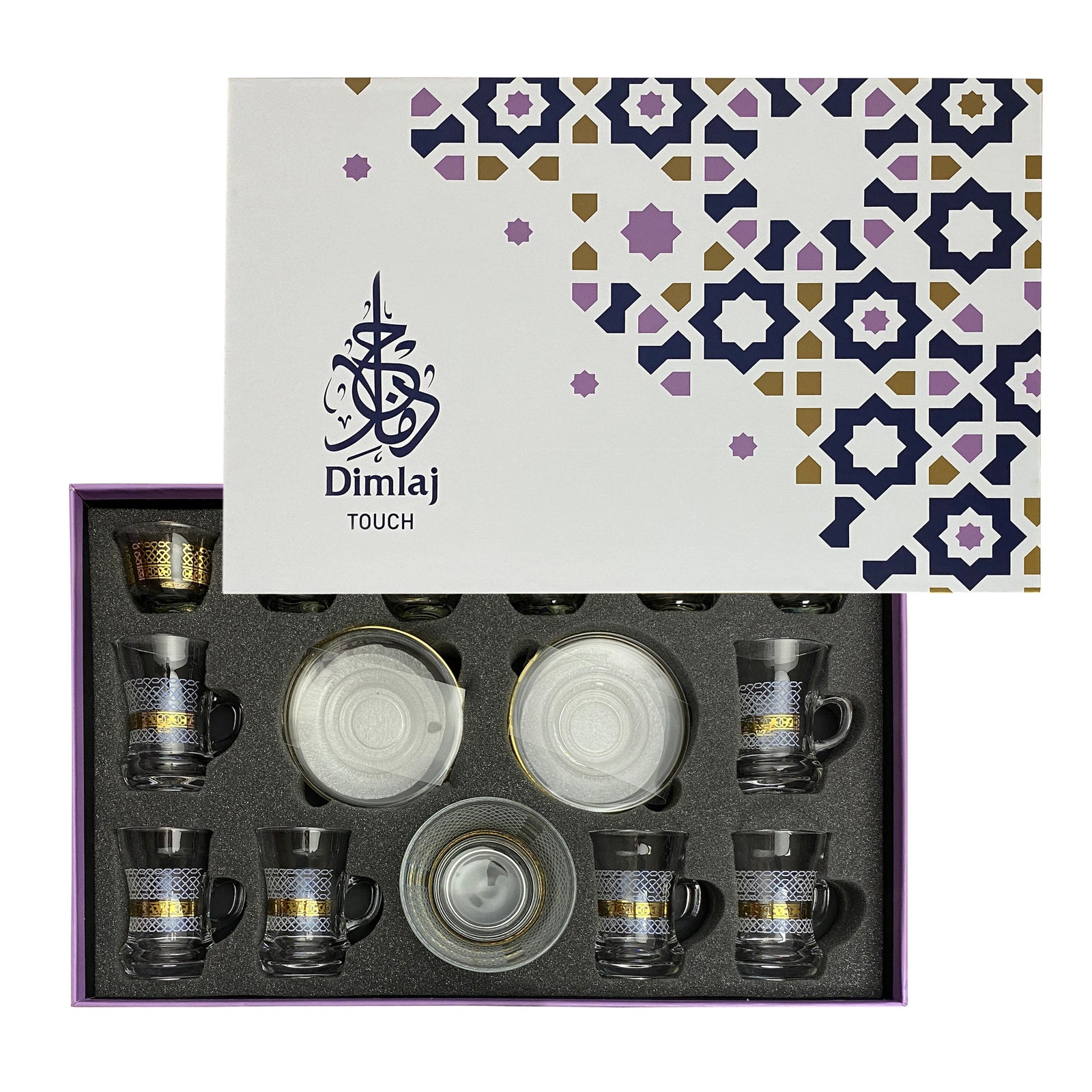 Dimlaj Touch Loop Set of 19 Pcs Assorted Drinkware Gold - Premium  from Dimlaj Touch - Just $175! 