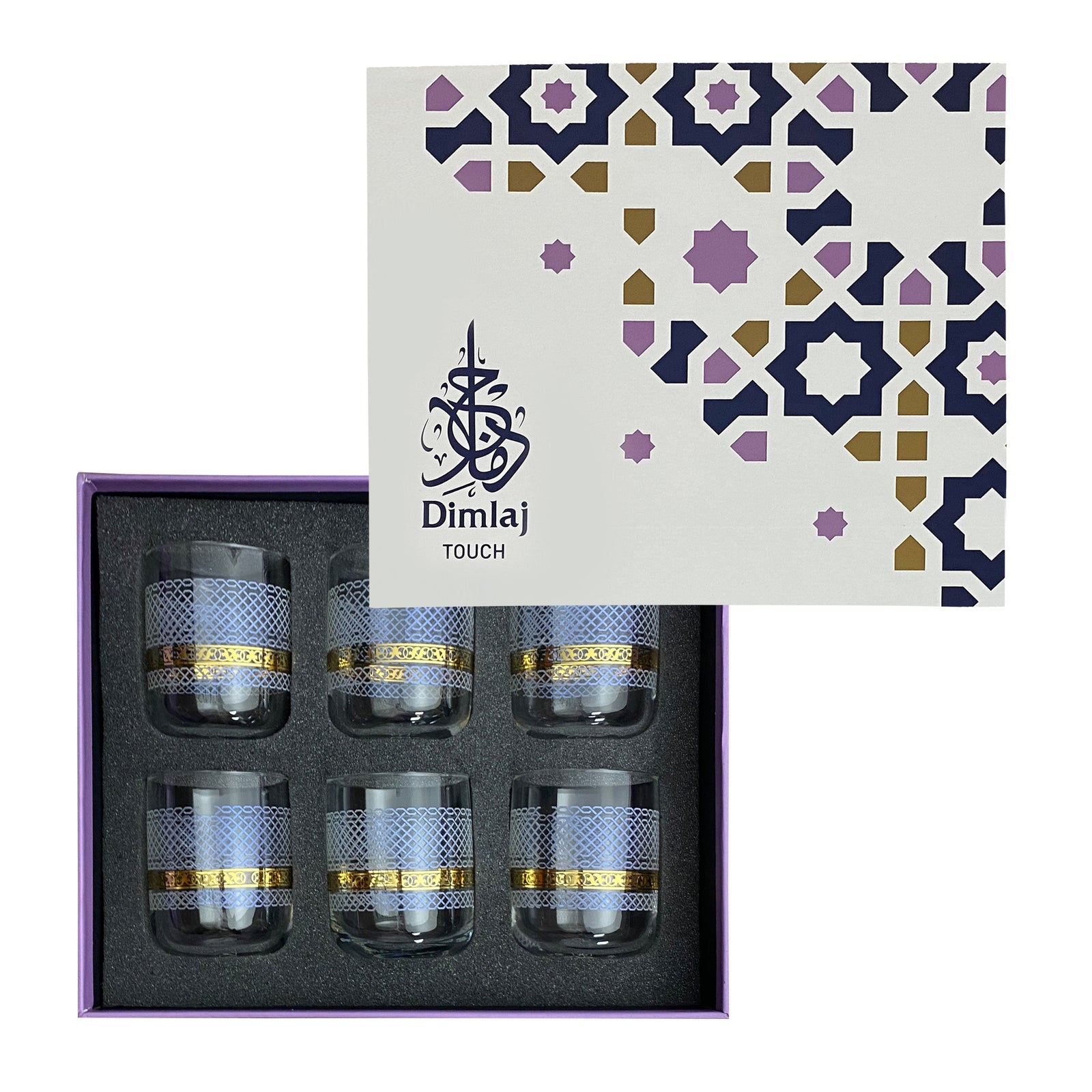Dimlaj Touch Loop Set of 6pcs Short Tumblers Gold - Premium  from Dimlaj Touch - Just $135! 