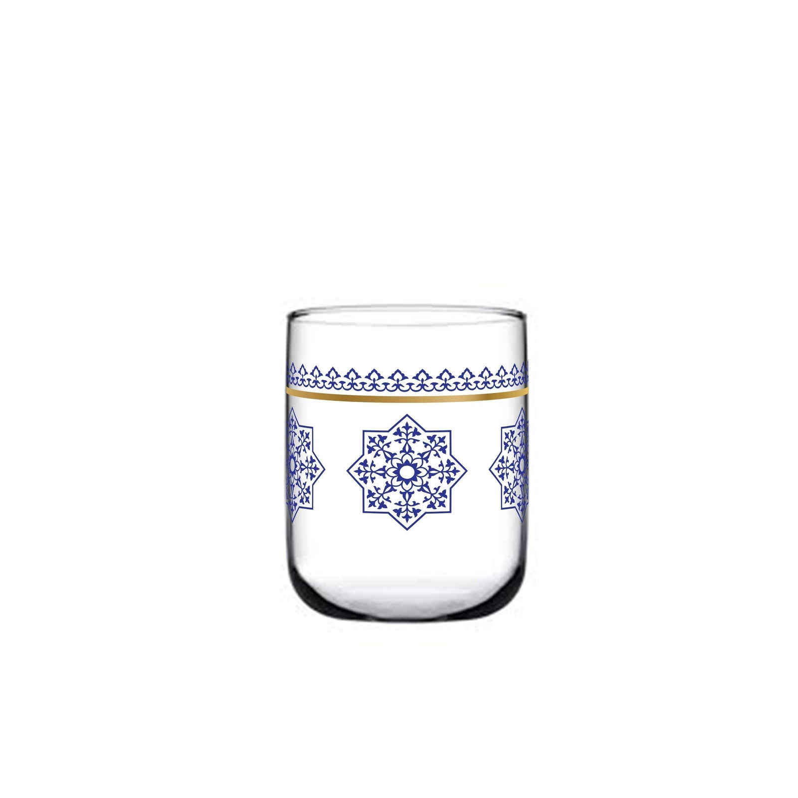 Dimlaj Touch Aster Set of 6 Pcs Short Tumblers Blue - Premium  from Dimlaj Touch - Just $135! 