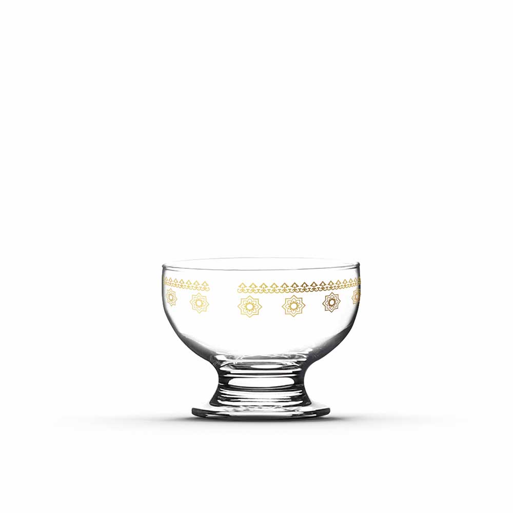 Dimlaj Touch Aster Set of 4 Pcs Ice Cream Cups Gold - Premium Ice Cream Cups from Dimlaj Touch - Just $79.99! 