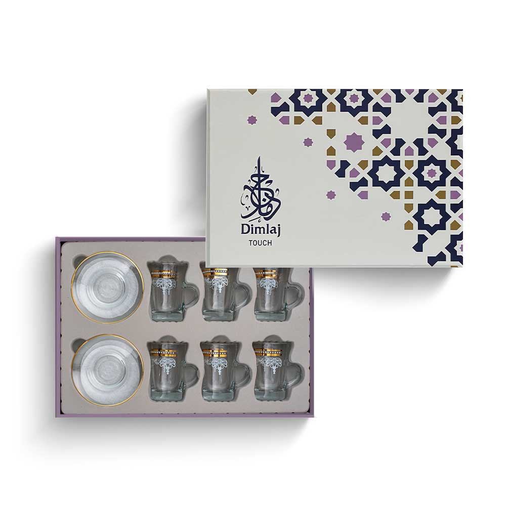 Dimlaj Touch Elixir Set of 6 Pcs Tea Cups and Saucers Gold - Premium Tea Cups from Dimlaj Touch - Just $99! 