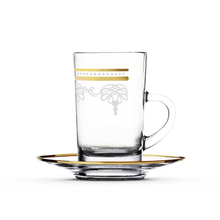 Dimlaj Touch Elixir Set of 6 Pcs Tea Cups and Saucers Gold - Premium Tea Cups from Dimlaj Touch - Just $99! 