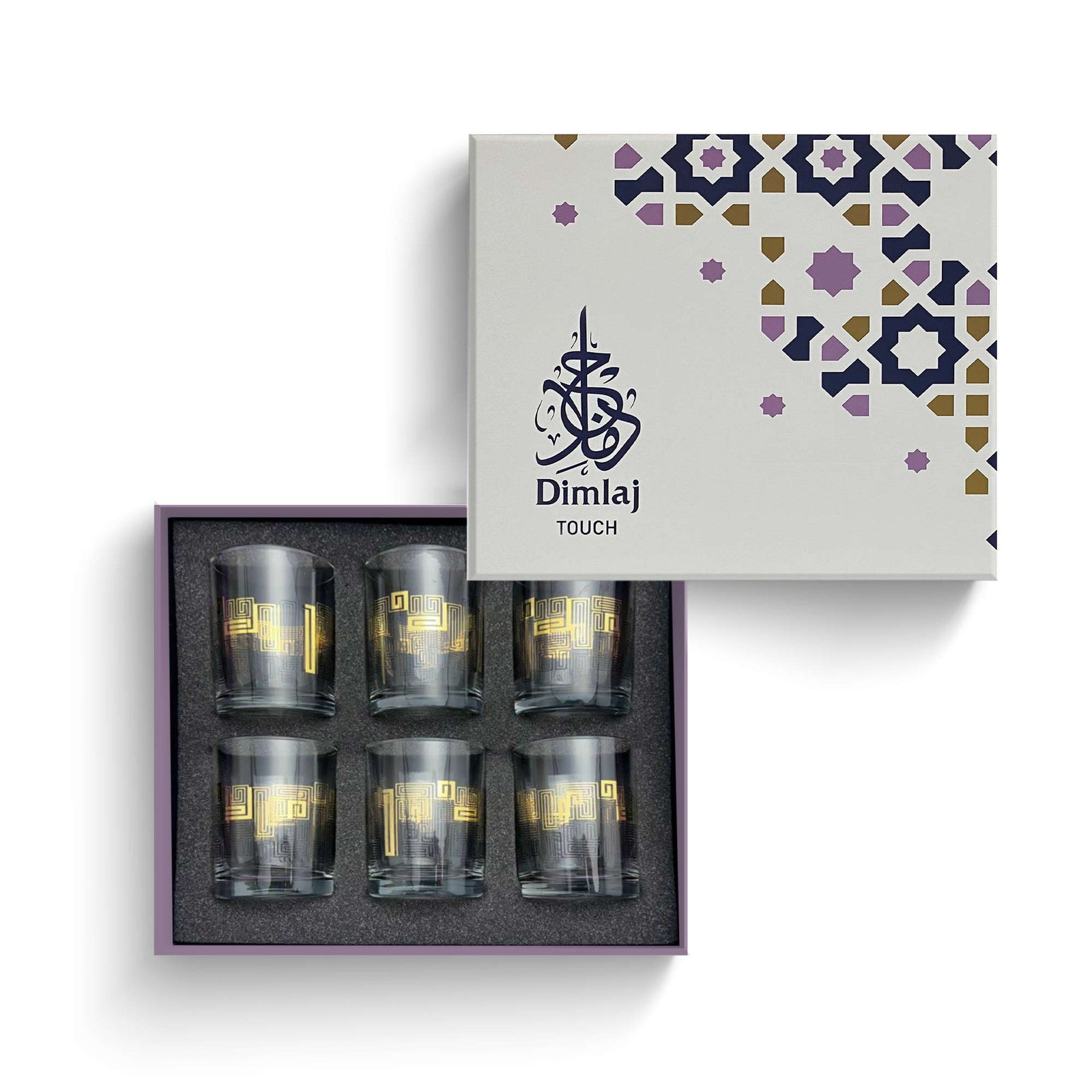 Dimlaj Touch Echo Set of 6 Pcs Juice Tumblers Gold - Premium Short Tumblers from Dimlaj Touch - Just $135! 