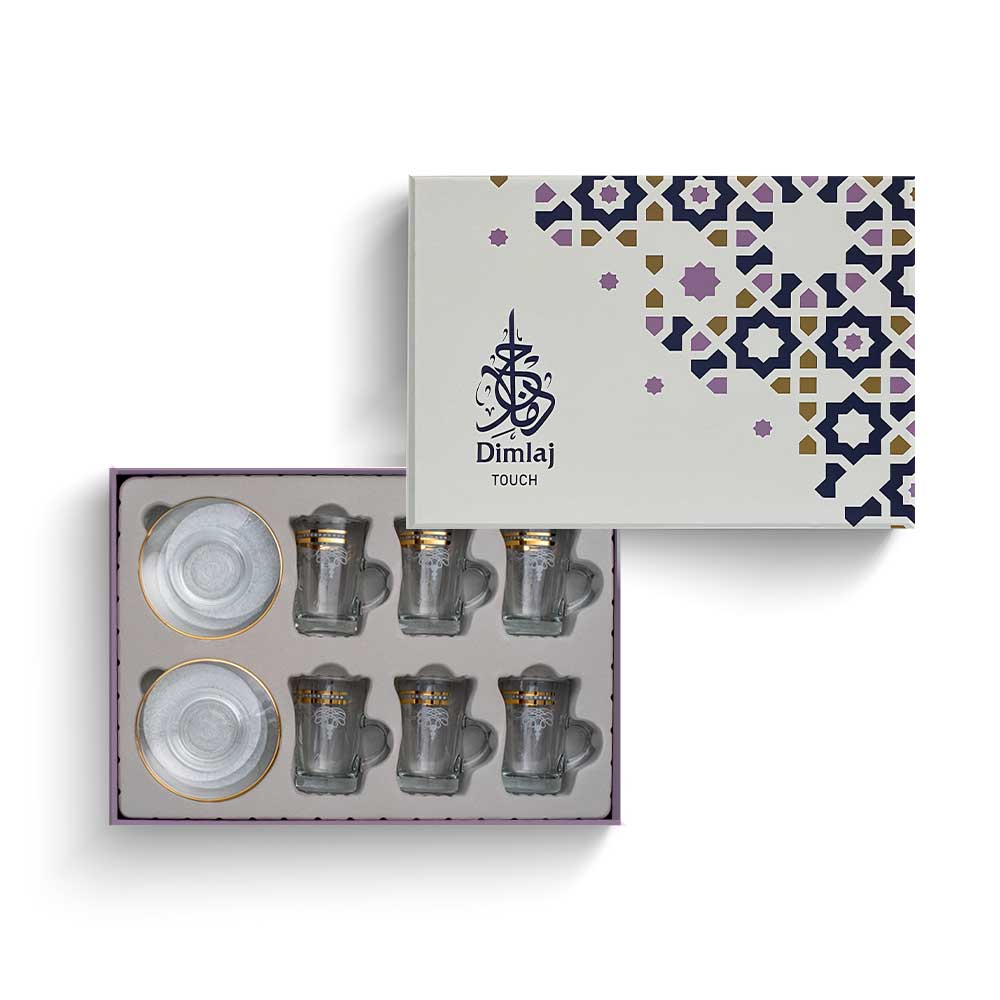 Dimlaj Touch Elixir Set of 6 Pcs Tea Cups and Saucers Gold - Premium Tea Cups from Dimlaj Touch - Just $99! 