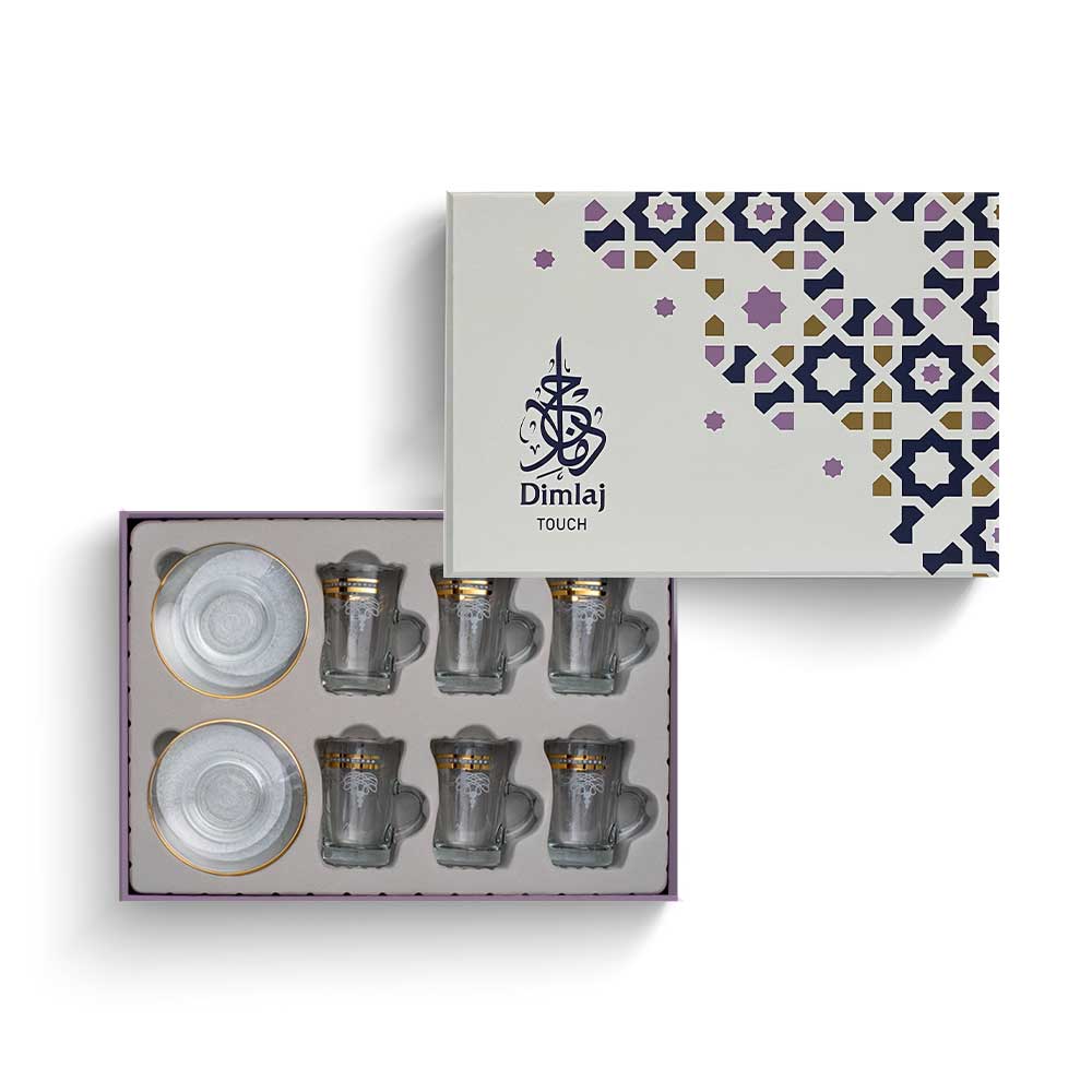 Dimlaj Touch Elixir Set of 6 Pcs Tea Cups and Saucers Gold - Premium Tea Cups from Dimlaj Touch - Just $135! 