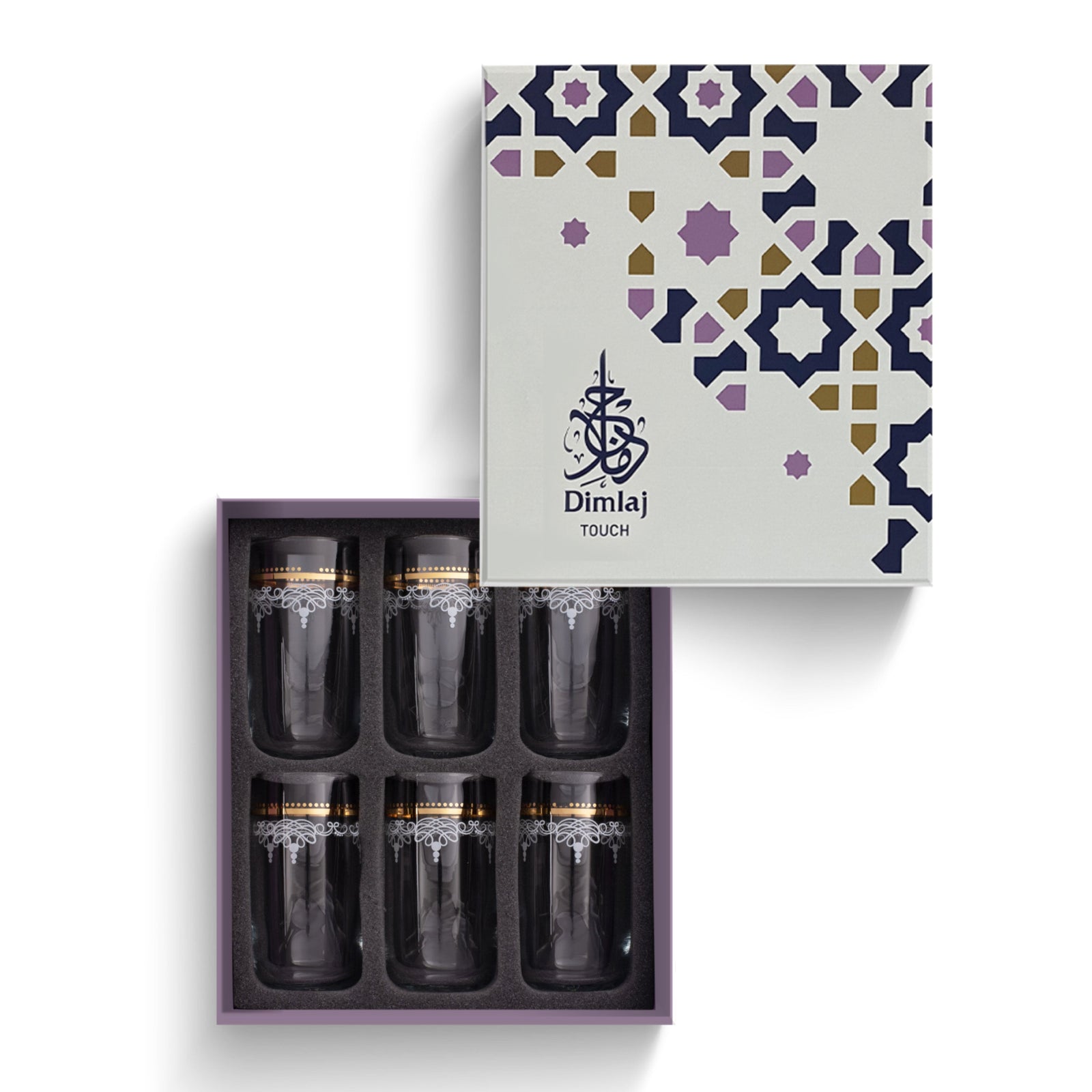 Dimlaj Touch Elixir Set of 6 Pcs Tall Tumblers Gold - Premium Tumblers from Dimlaj Touch - Just $135! 