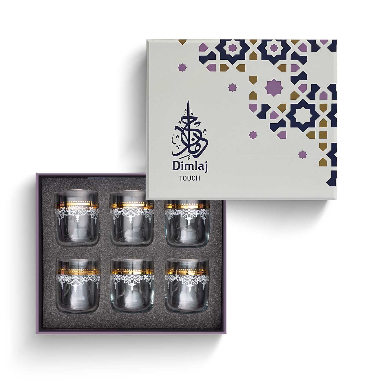 Dimlaj Touch Elixir Set of 6 Pcs Short Tumblers Gold - Premium Tumblers from Dimlaj Touch - Just $135! 