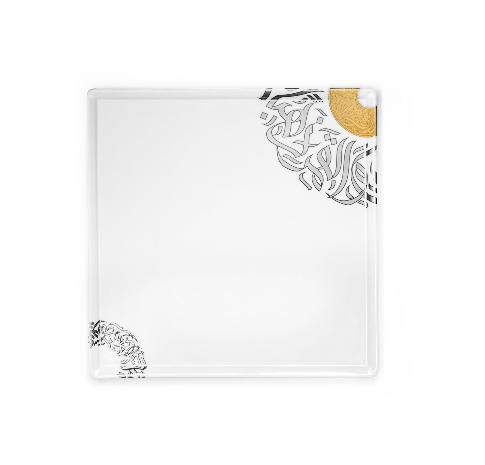 Dimlaj Qamar Square Porcelain Plate - Premium Porcelain Plates from Qamar By Dimlaj - Just $350! 