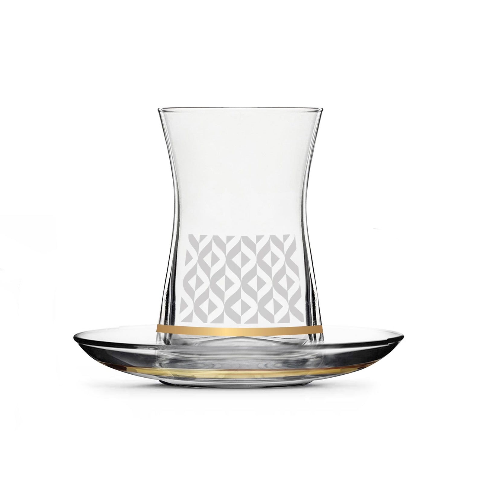 Dimlaj Touch Glint Set of 6 Pcs Tea Cups and Saucers Gold - Premium Tea Cups from Dimlaj Touch - Just $135! 