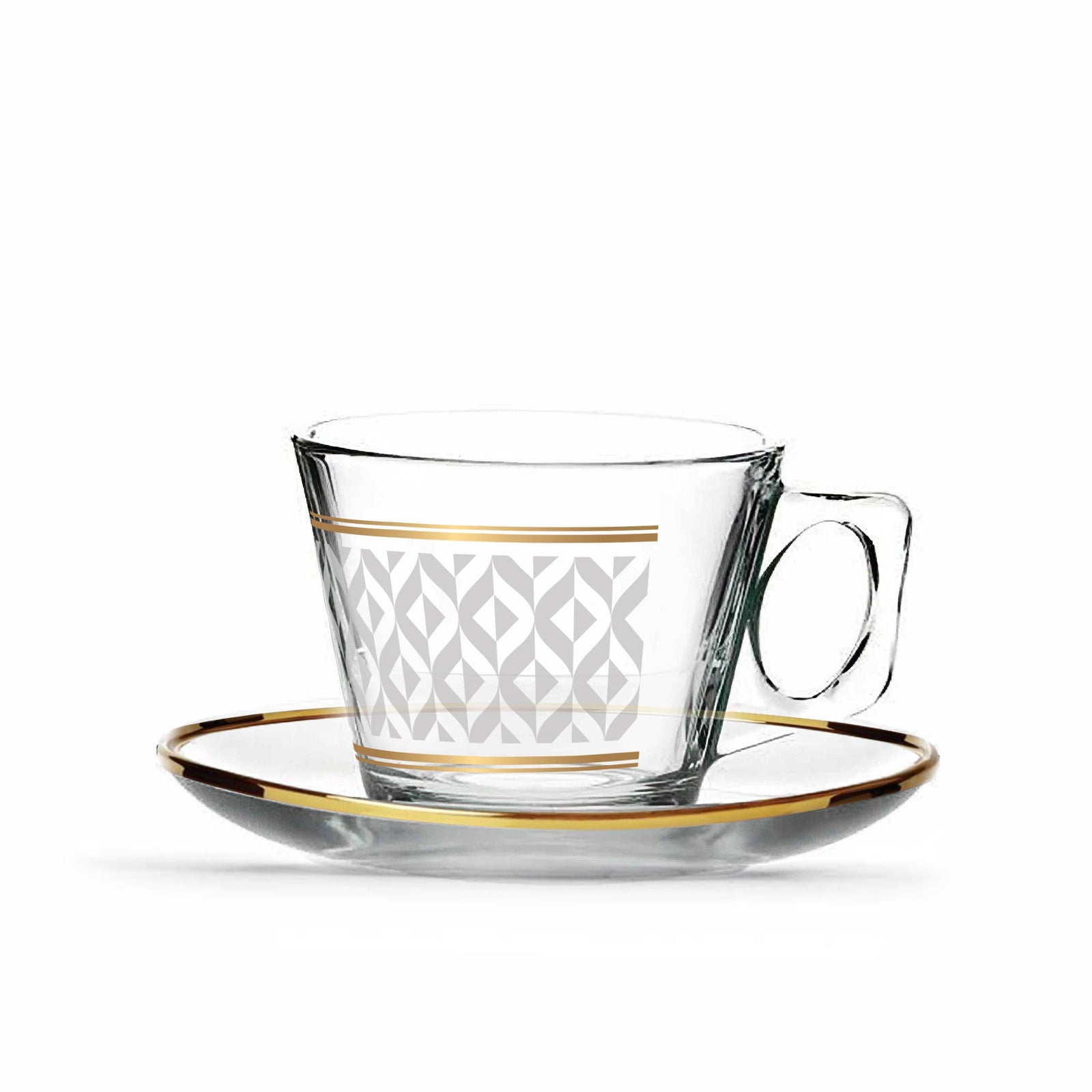 Dimlaj Touch Glint Set of 12 Pcs Espresso Cups and Saucers Gold - Premium Coffee Cups from Dimlaj Touch - Just $135! 