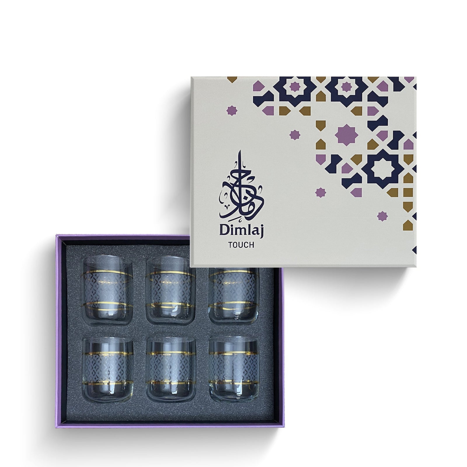 Dimlaj Touch Glint Set of 6 Pcs Short Tumblers Gold - Premium Short Tumblers from Dimlaj Touch - Just $135! 