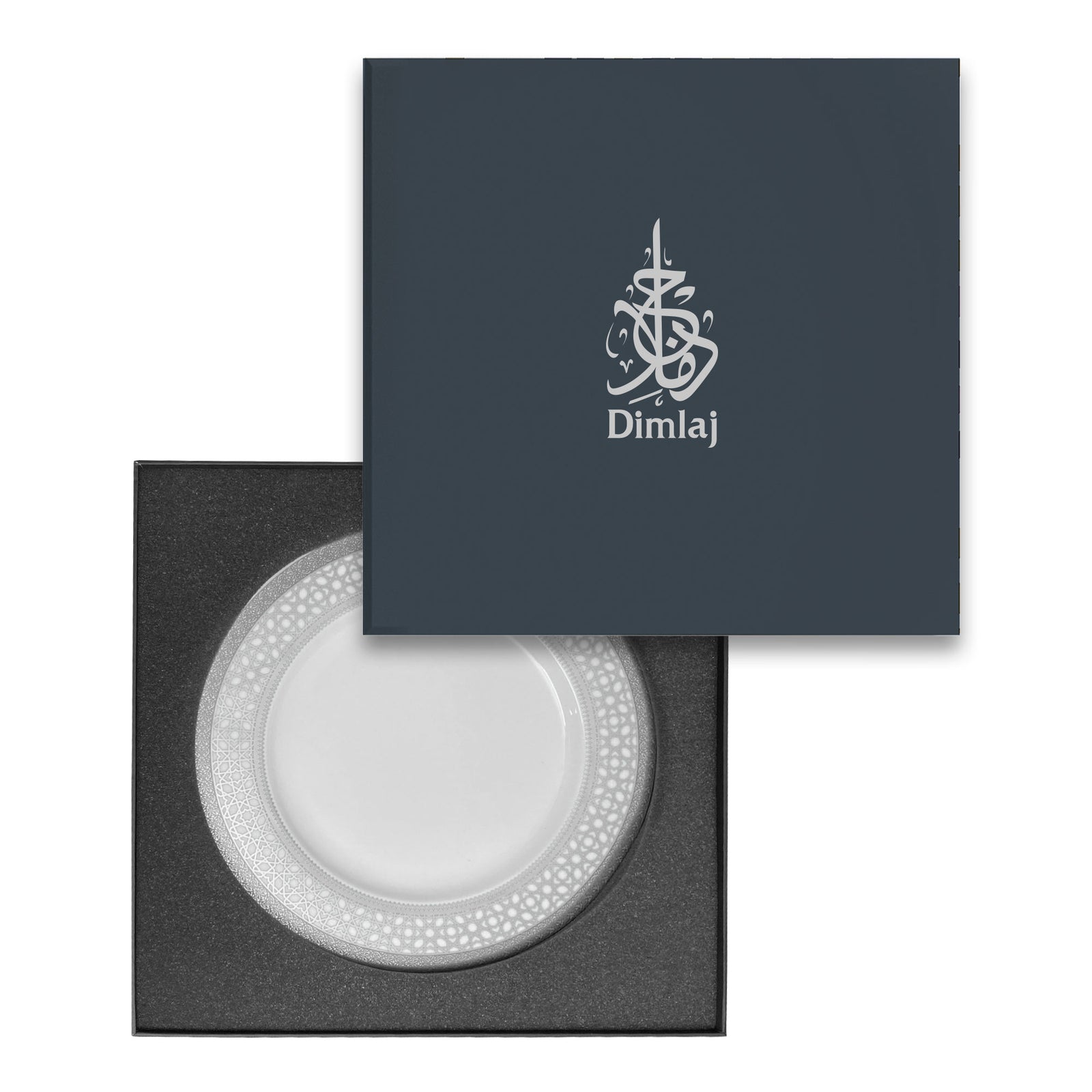 Dimlaj Cordoba Porcelain Flat Plate Platinum - Premium  from Cordoba By Dimlaj - Just $525! 