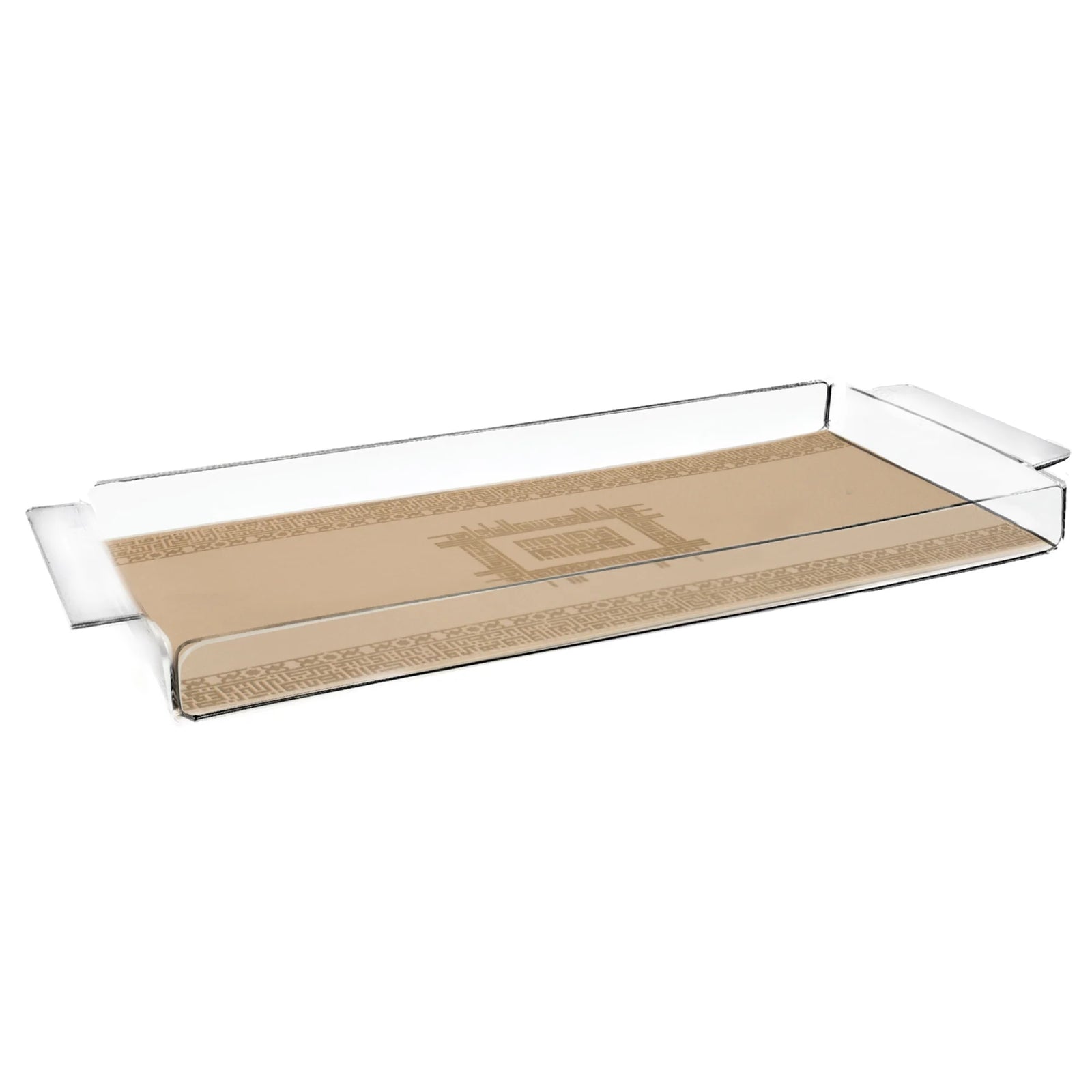 Dimlaj Shafa Acrylic Serving Tray Beige - Premium  from Shafa By Dimlaj - Just $250! 