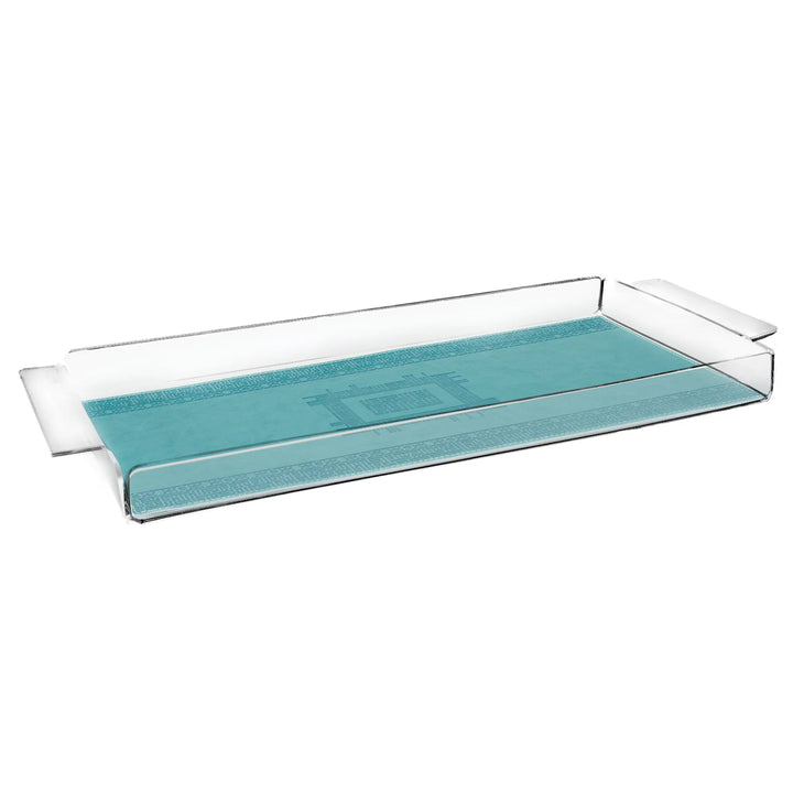 Dimlaj Shafa Acrylic Serving Tray Turquoise - Premium  from Shafa By Dimlaj - Just $250! 