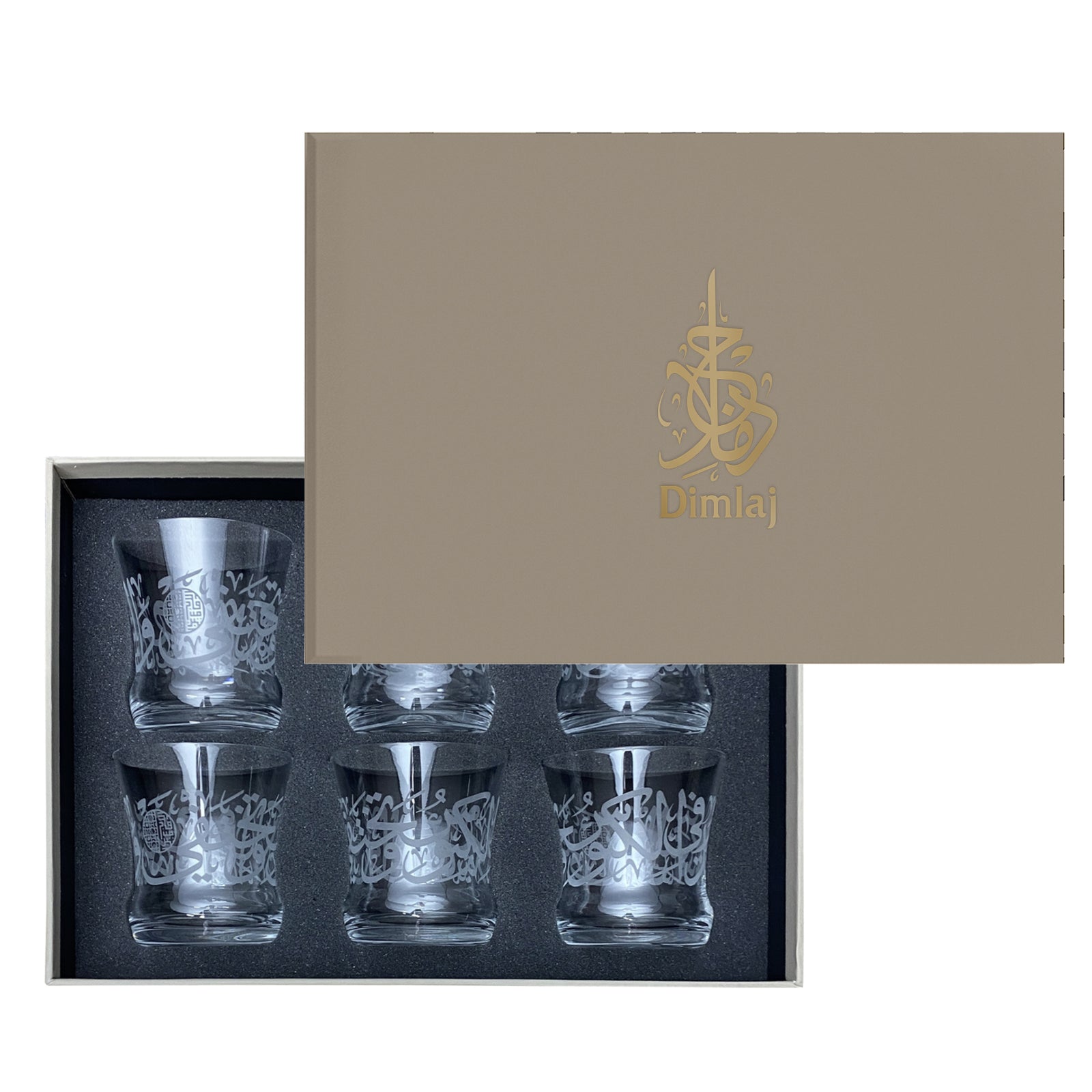 Dimlaj Perla Set of 6 Pcs Short Tumblers (Engraved) - Premium  from Perla By Dimlaj - Just $650! 