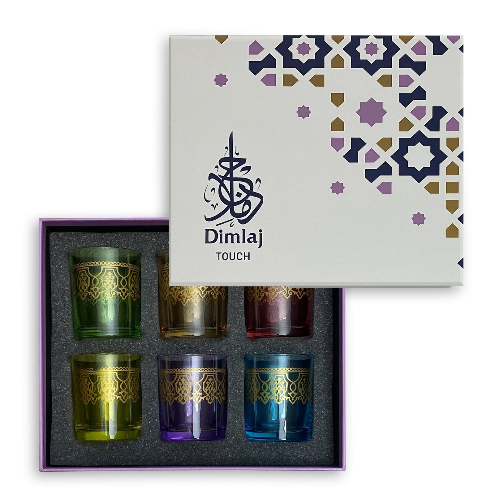 Dimlaj Touch Casablanca Set of 6 Pcs Short Tumblers Mixed Color - Premium Tumblers from Dimlaj Touch - Just $135! 