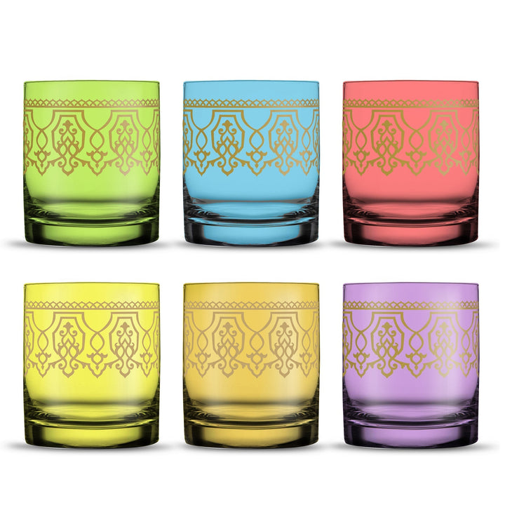 Dimlaj Touch Casablanca Set of 6 Pcs Short Tumblers Mixed Color - Premium Tumblers from Dimlaj Touch - Just $89! 