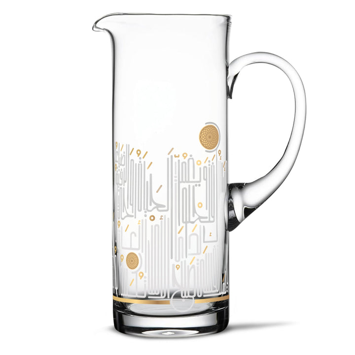 Dimlaj Hayat Glass Jug (Gold) - Premium Jugs from Hayat By Dimlaj - Just $650! 