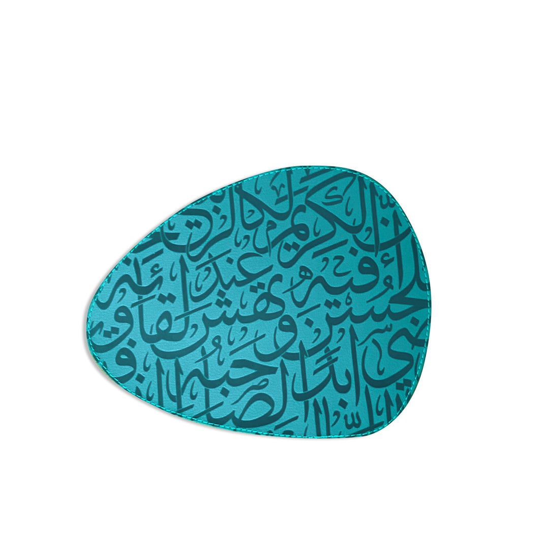 Dimlaj Kareem Set Of 2 Pcs Mirror Tray And Coaster (Turquoise) - Premium Table Accessories from Kareem By Dimlaj - Just $290! 