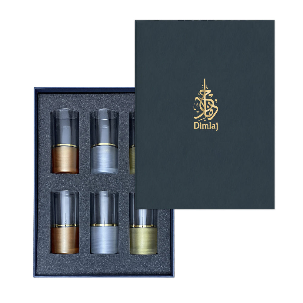 Dimlaj Touch Luminous Set of 6 pcs Glass Long Tumblers - Premium Tumblers from Dimlaj Touch - Just $175! 