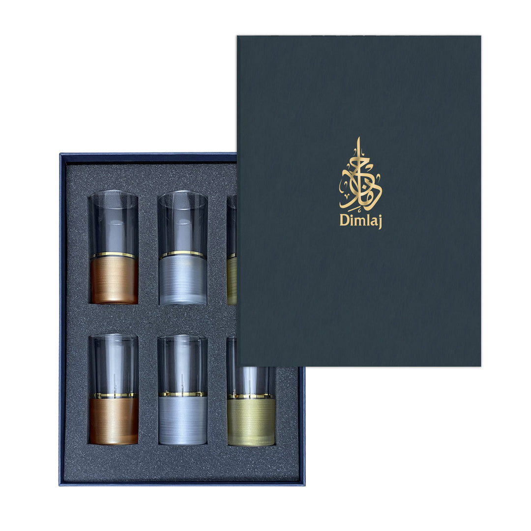 Dimlaj Touch Luminous Set of 6 pcs Glass Long Tumblers - Premium Tumblers from Dimlaj Touch - Just $175! 