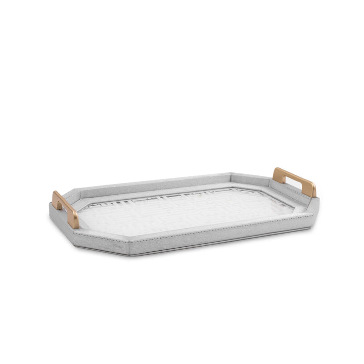 Dimlaj Dar Small Serving Tray (Silver) - Premium Trays & Accessories from Dar By Dimlaj - Just $350! 