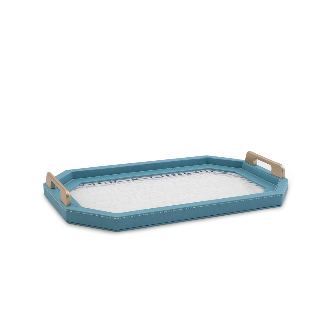 Dimlaj Dar Small Serving Tray (Turquoise) - Premium Trays & Accessories from Dar By Dimlaj - Just $350! 