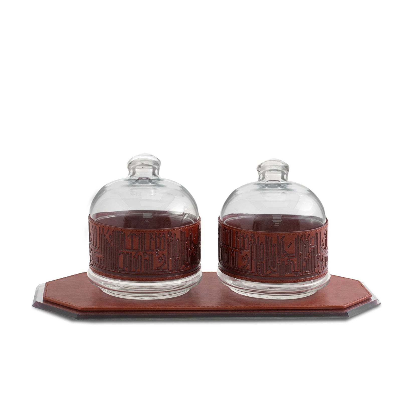Dimlaj Hayat Set of 3 Pcs Serving Bowls With Tray (Brown) - Premium Serving Bowls from Hayat By Dimlaj - Just $375! 