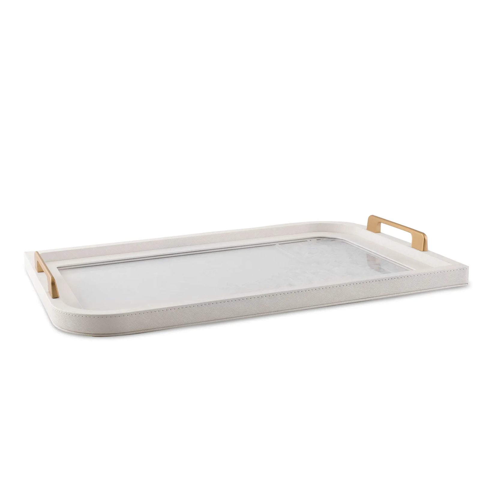Dimlaj Wadoud Acrylic Serving Tray (Metallic Pearl) Wadoud By Dimlaj