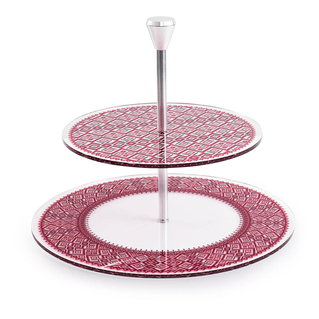Dimlaj Darza Acrylic 2 Tiered Tray Darza By Dimlaj