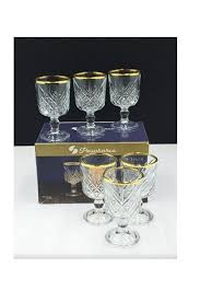 Pasabahce Timeless Set of 6pcs Tumbler 60cc Gold Rim - Premium Stemware from Pasabahce Essentials - Just $85! 