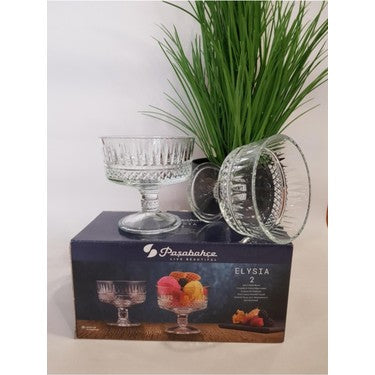 Pasabahce Elysia Set of 2pcs Ice Cream Cups 250cc Clear - Premium Ice Cream Cups from Pasabahce Essentials - Just $20! 
