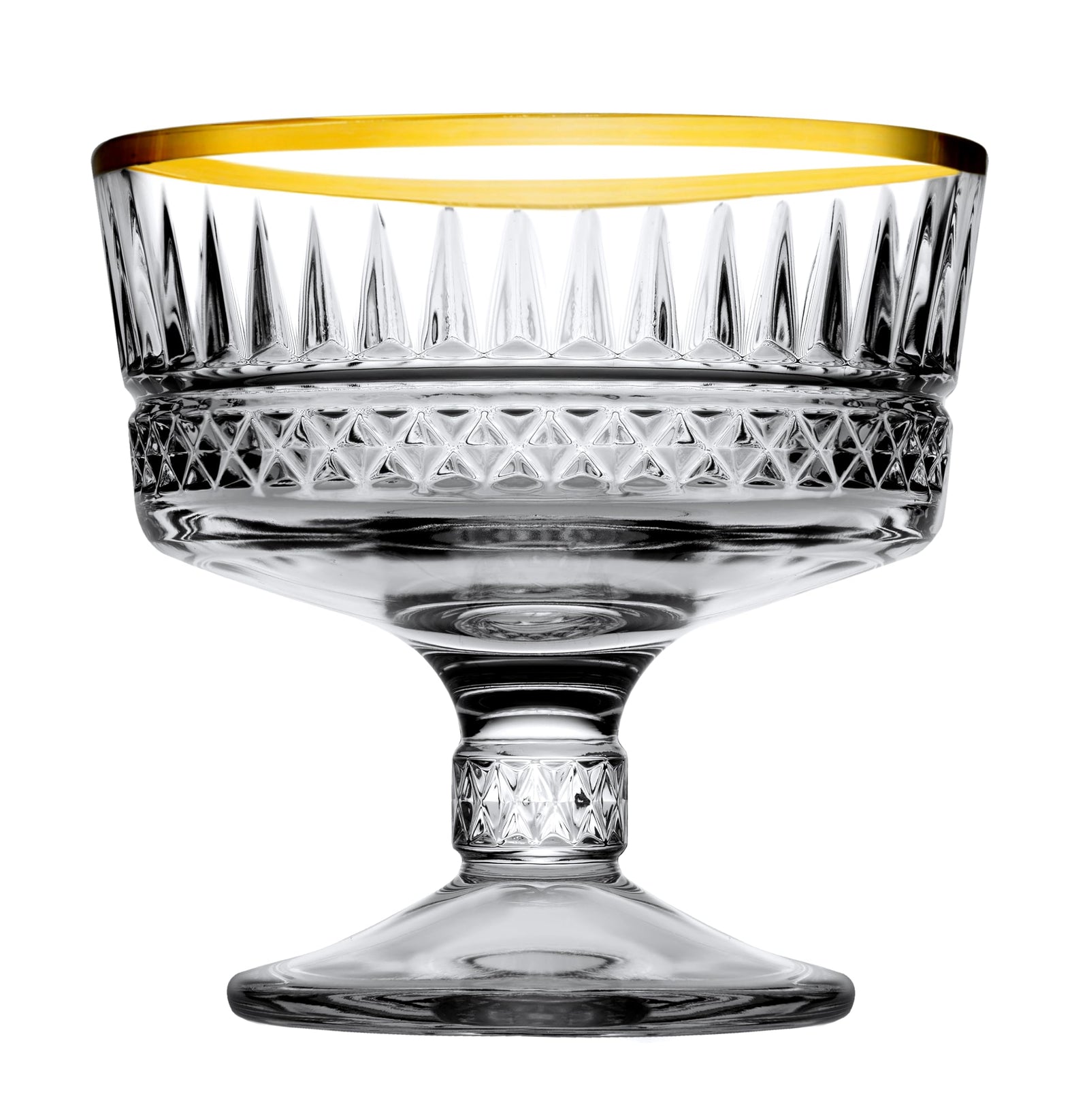 Pasabahce Elysia Set of 2pcs Ice Cream Cups 250cc Gold Rim - Premium Ice Cream Cups from Pasabahce Essentials - Just $35! 