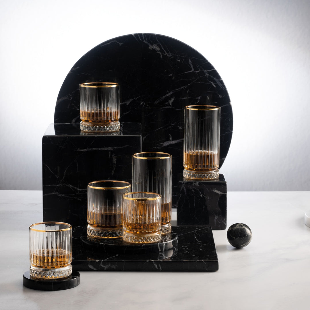 Pasabahce Elysia Set of 4pcs Tumblers 210cc Gold Rim - Premium Tumbler from Pasabahce Essentials - Just $55! 