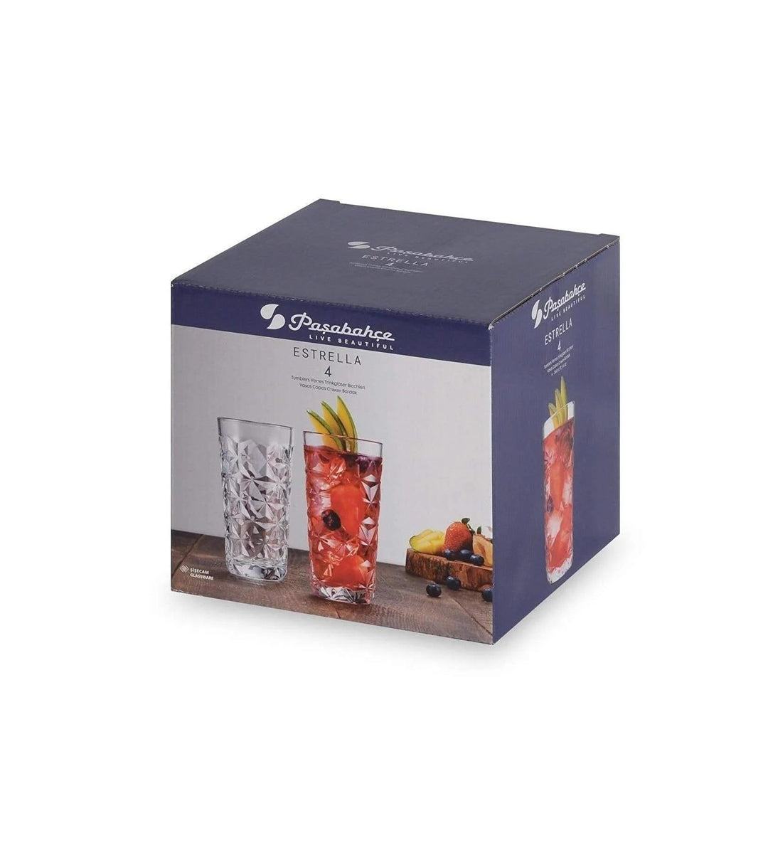 Pasabahce Estrella Set of 4pcs Tumblers 360cc Clear - Premium Tumbler from Pasabahce Essentials - Just $45! 