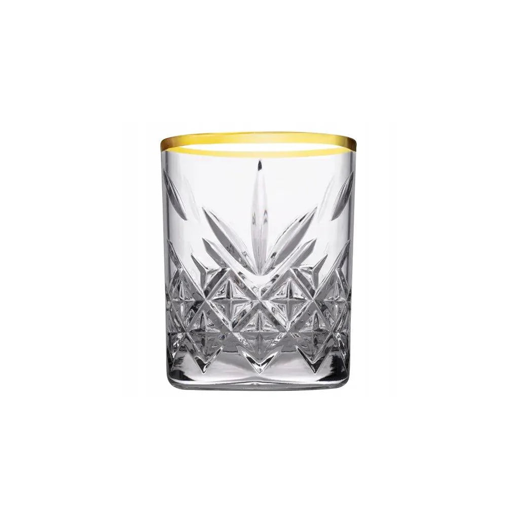 Pasabahce Timeless Set of 4pcs Shot Glasses 62cc Gold Rim - Premium Tumbler from Pasabahce Essentials - Just $45! 