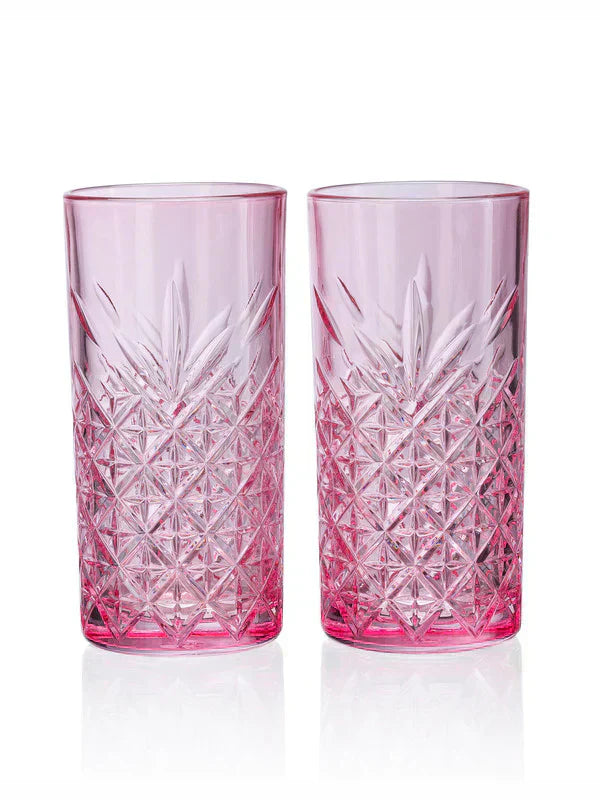 Pasabahce Timeless Set of 4pcs Tumblers 450cc Pink - Premium Tumbler from Pasabahce Essentials - Just $50! 