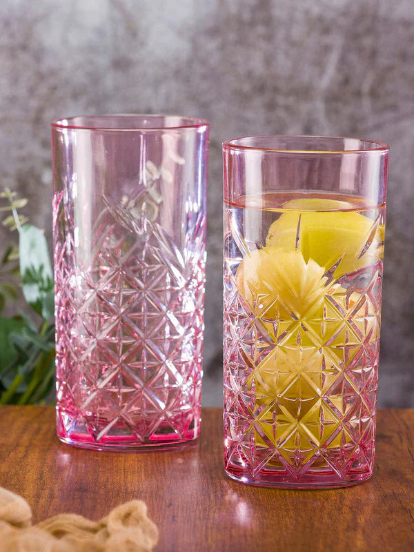 Pasabahce Timeless Set of 4pcs Tumblers 450cc Pink - Premium Tumbler from Pasabahce Essentials - Just $50! 