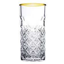 Pasabahce Timeless Set of 4pcs Long Drink Tumblers 295cc Gold Rim - Premium Long Tumbler from Pasabahce Essentials - Just $70! 