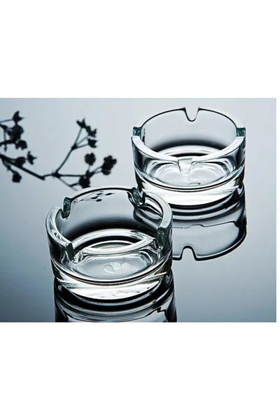 Pasabahce Bistro Set of 2 Pcs Ashtrays Clear - Premium Ashtray from Pasabahce Essentials - Just $10! 