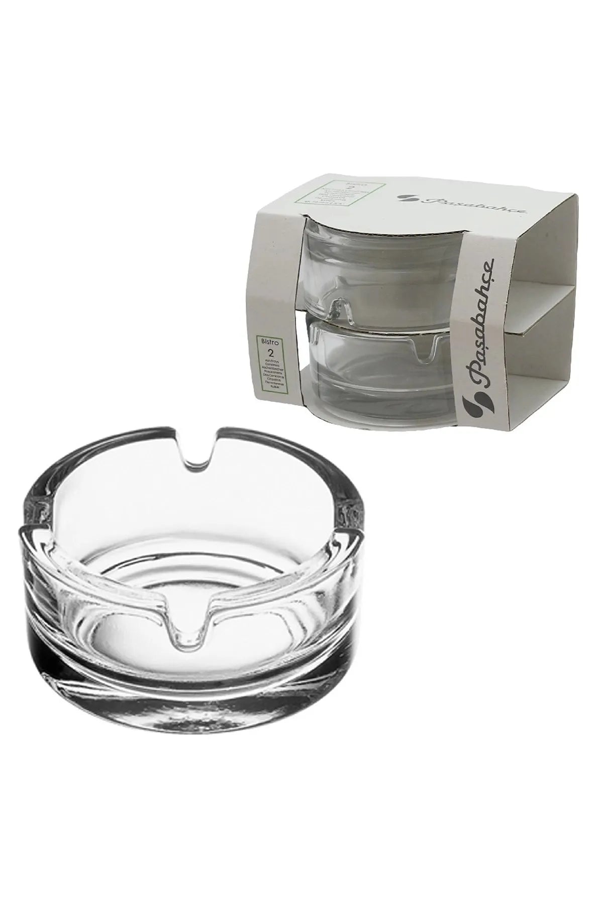 Pasabahce Bistro Set of 2 Pcs Ashtrays Clear - Premium Ashtray from Pasabahce Essentials - Just $10! 