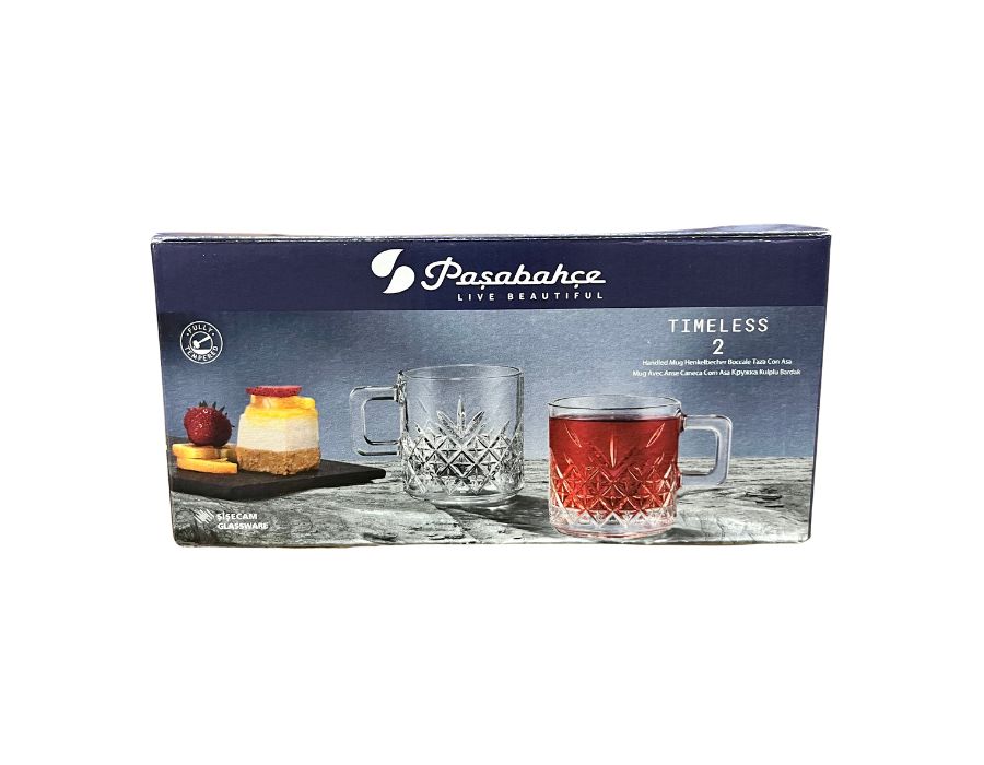 Pasabahce Timeless Set of 2pcs Mugs 195cc Clear - Premium Mugs from Pasabahce Essentials - Just $25! 