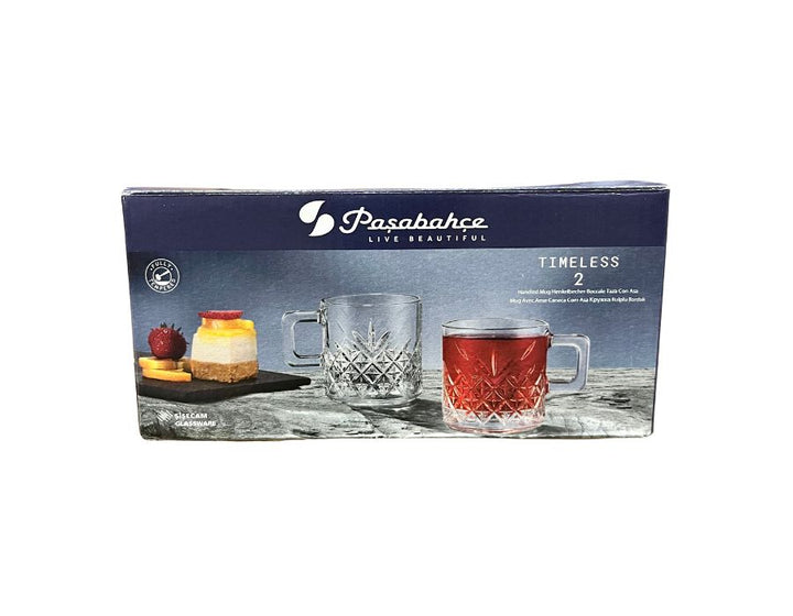 Pasabahce Timeless Set of 2pcs Mugs 195cc Clear - Premium Mugs from Pasabahce Essentials - Just $25! 